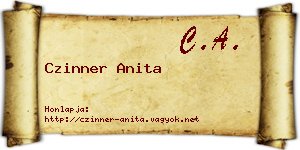 Czinner Anita névjegykártya